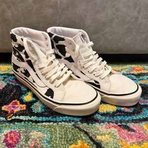 VANS High Top Sneakers - Corduroy Cow Print